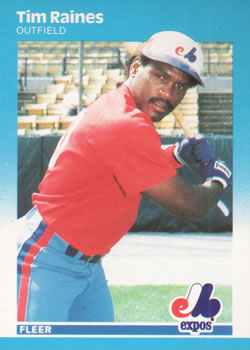 #328 Tim Raines - Montreal Expos - 1987 Fleer Baseball