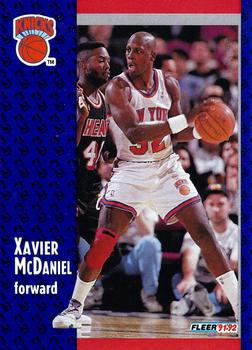 #328 Xavier McDaniel - New York Knicks - 1991-92 Fleer Basketball