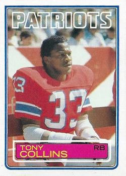 #328 Tony Collins - New England Patriots - 1983 Topps Football