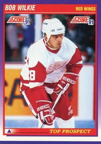 #328 Bob Wilkie - Detroit Red Wings - 1991-92 Score American Hockey