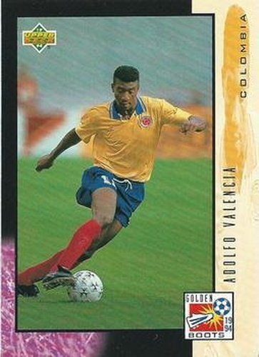 #328 Adolfo Valencia - Colombia - 1994 Upper Deck World Cup Contenders English/Spanish Soccer