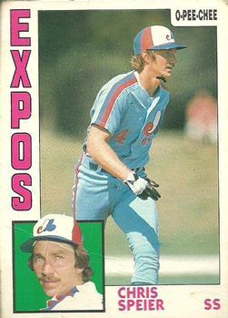 #328 Chris Speier - Montreal Expos - 1984 O-Pee-Chee Baseball