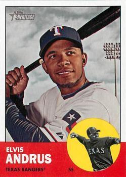 #328 Elvis Andrus - Texas Rangers - 2012 Topps Heritage Baseball