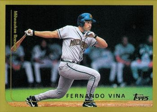 #328 Fernando Vina - Milwaukee Brewers - 1999 Topps Baseball