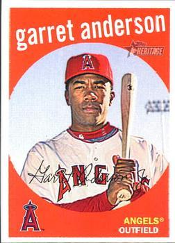 #328 Garret Anderson - Los Angeles Angels - 2008 Topps Heritage Baseball