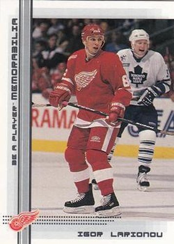 #328 Igor Larionov - Detroit Red Wings - 2000-01 Be a Player Memorabilia Hockey