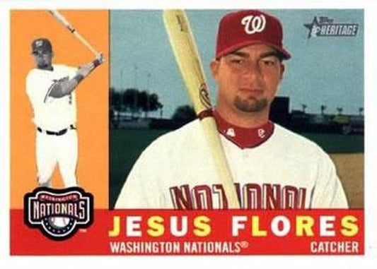 #328 Jesus Flores - Washington Nationals - 2009 Topps Heritage Baseball