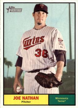 #328 Joe Nathan - Minnesota Twins - 2010 Topps Heritage Baseball