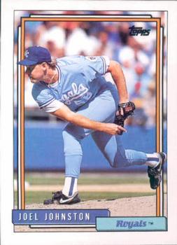#328 Joel Johnston - Kansas City Royals - 1992 Topps Baseball