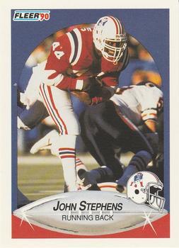 #328 John Stephens - New England Patriots - 1990 Fleer Football