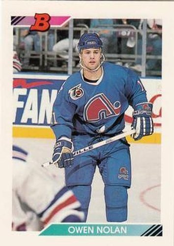 #328 Owen Nolan - Quebec Nordiques - 1992-93 Bowman Hockey