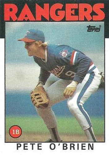 #328 Pete O'Brien - Texas Rangers - 1986 Topps Baseball