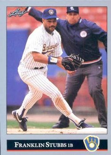 #328 Franklin Stubbs - Milwaukee Brewers - 1992 Leaf Baseball