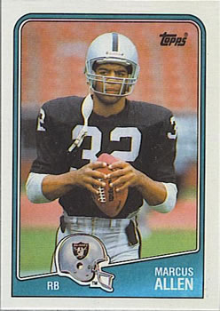 #328 Marcus Allen - Los Angeles Raiders - 1988 Topps Football