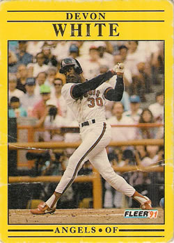 #328 Devon White - California Angels - 1991 Fleer Baseball