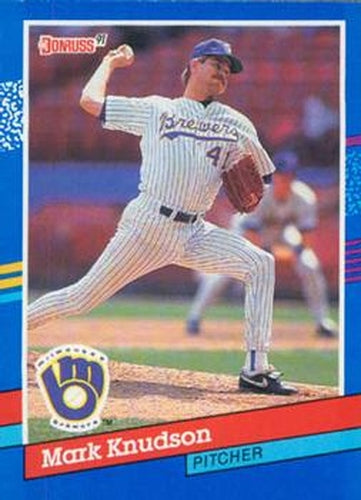 #328 Mark Knudson - Milwaukee Brewers - 1991 Donruss Baseball