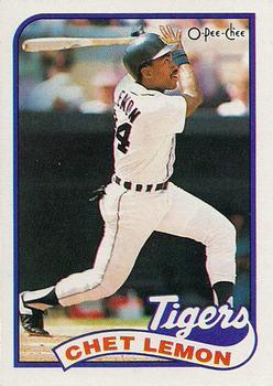 #328 Chet Lemon - Detroit Tigers - 1989 O-Pee-Chee Baseball