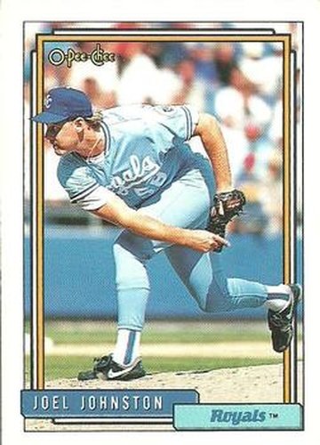 #328 Joel Johnston - Kansas City Royals - 1992 O-Pee-Chee Baseball