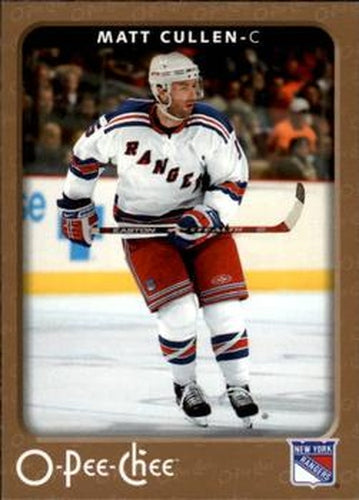 #328 Matt Cullen - New York Rangers - 2006-07 O-Pee-Chee Hockey