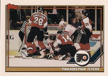 #329 Philadelphia Flyers - Philadelphia Flyers - 1991-92 Topps Hockey