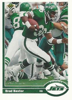 #329 Brad Baxter - New York Jets - 1991 Upper Deck Football