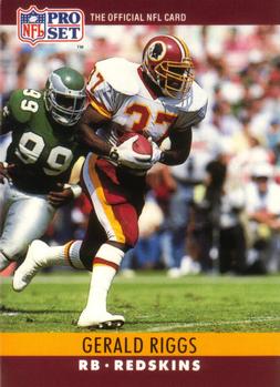 #329 Gerald Riggs - Washington Redskins - 1990 Pro Set Football