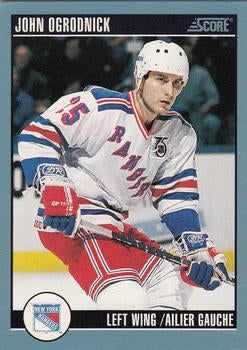 #329 John Ogrodnick - New York Rangers - 1992-93 Score Canadian Hockey