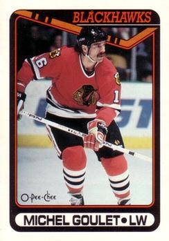 #329 Michel Goulet - Chicago Blackhawks - 1990-91 O-Pee-Chee Hockey
