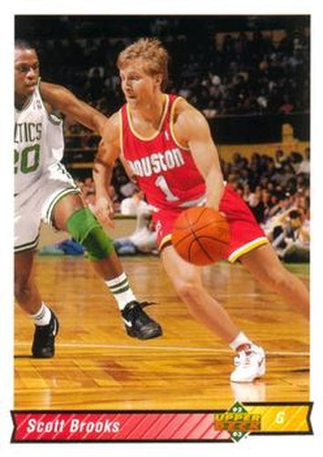 #329 Scott Brooks - Houston Rockets - 1992-93 Upper Deck Basketball