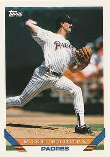 #329 Mike Maddux - San Diego Padres - 1993 Topps Baseball