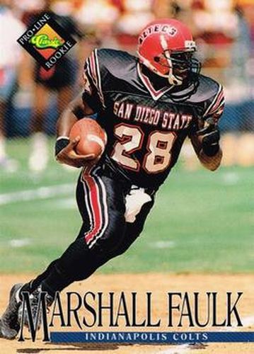#329 Marshall Faulk - Indianapolis Colts - 1994 Pro Line Live Football