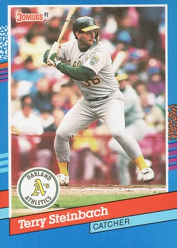 #329 Terry Steinbach - Oakland Athletics - 1991 Donruss Baseball