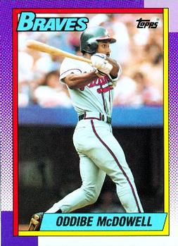 #329 Oddibe McDowell - Atlanta Braves - 1990 Topps Baseball