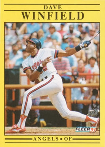#329 Dave Winfield - California Angels - 1991 Fleer Baseball