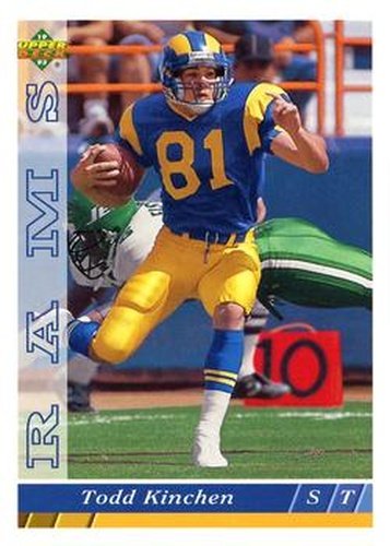 #329 Todd Kinchen - Los Angeles Rams - 1993 Upper Deck Football