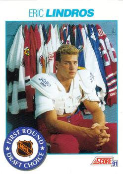 #329 Eric Lindros First Round Draft Pick - Oshawa Generals - 1991-92 Score Canadian Bilingual Hockey