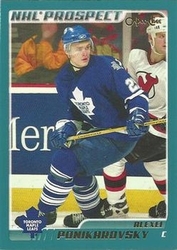 #329 Alexei Ponikarovsky - Toronto Maple Leafs - 2003-04 O-Pee-Chee Hockey