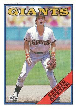 #329 Chris Speier - San Francisco Giants - 1988 Topps Baseball