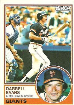 #329 Darrell Evans - San Francisco Giants - 1983 O-Pee-Chee Baseball