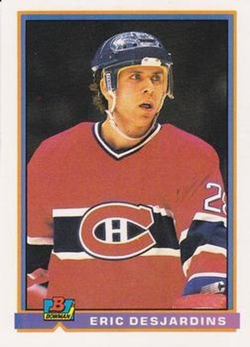 #329 Eric Desjardins - Montreal Canadiens - 1991-92 Bowman Hockey