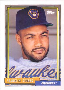 #329 Franklin Stubbs - Milwaukee Brewers - 1992 Topps Baseball