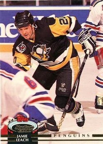 #329 Jamie Leach - Pittsburgh Penguins - 1992-93 Stadium Club Hockey