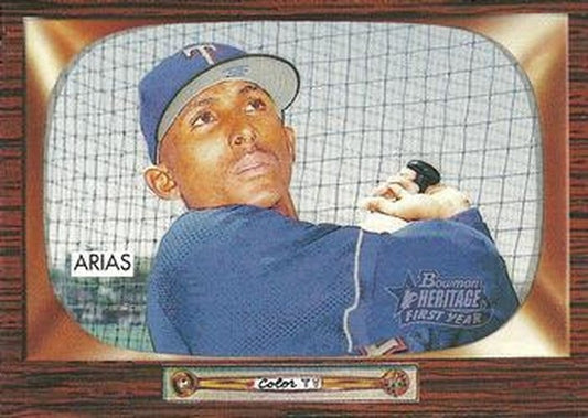 #329 Joaquin Arias - Texas Rangers - 2004 Bowman Heritage Baseball
