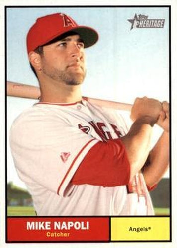 #329 Mike Napoli - Los Angeles Angels - 2010 Topps Heritage Baseball
