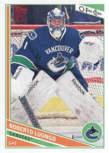 #329 Roberto Luongo - Vancouver Canucks - 2013-14 O-Pee-Chee Hockey