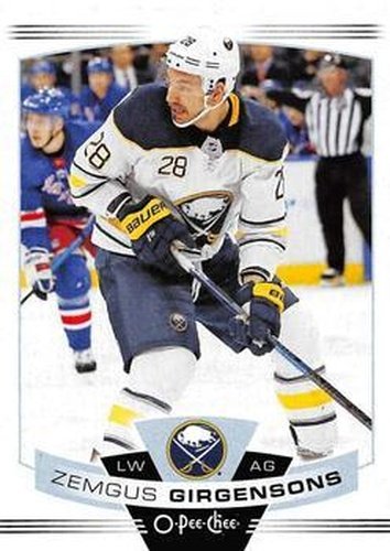 #329 Zemgus Girgensons - Buffalo Sabres - 2019-20 O-Pee-Chee Hockey