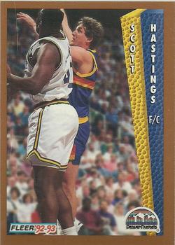 #329 Scott Hastings - Denver Nuggets - 1992-93 Fleer Basketball