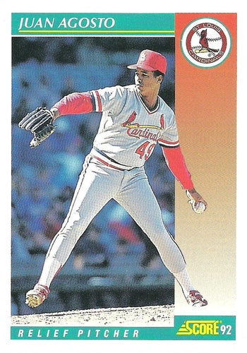 #329 Juan Agosto - St. Louis Cardinals - 1992 Score Baseball