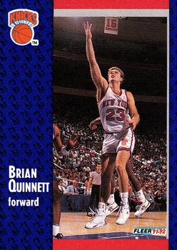 #329 Brian Quinnett - New York Knicks - 1991-92 Fleer Basketball