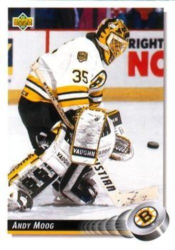 #329 Andy Moog - Boston Bruins - 1992-93 Upper Deck Hockey